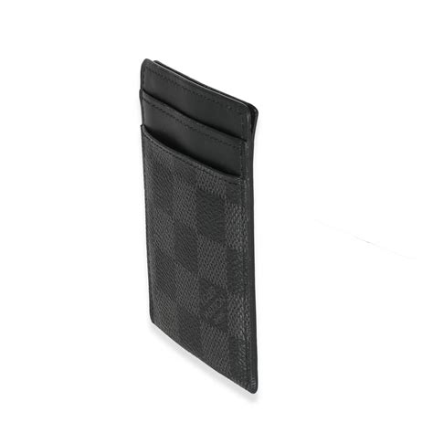 LOUIS VUITTON Damier Ebene Pince Card Holder Bill Clip 